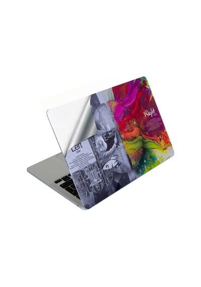Apple Uyumlu MacBook Air M1 Kılıf Brainnl Yapıştırma Laptop Sticker Koruyucu Kaplama A2337 İle Beyaz