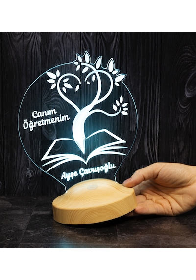 Canım Öğretmenim 3D LED Lamba - Öğretmene Kişiye Özel, Mezuniyet ve Öğretmenler Günü İçin Hediye Fikri