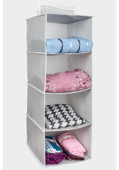 Tower Dolap İçi Asılabilir 4 Bölmeli Düzenleyici Katlanır Organizer 24 Cm X 29 Cm X 64 Cm Kumaş Gr Diğer