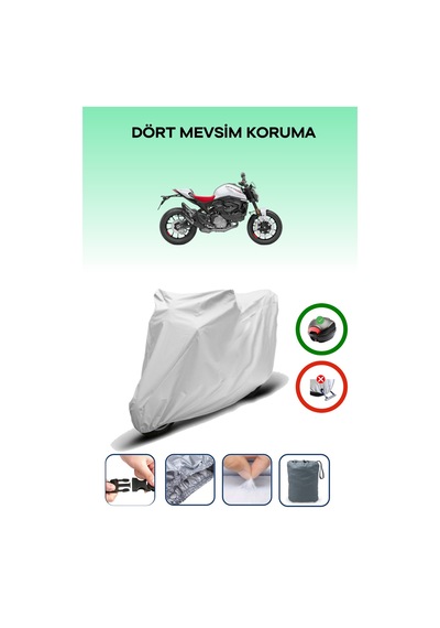 Gri Arka Çanta Uyumlu Ducati Monster 937 Plus Uyumlu Motosiklet Brandası Motor Örtüsü