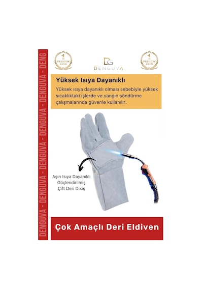 Çokamaçlıderieldiven Isıya Dayanıklı Yanmaz Su Geçirmez Lamineli Ergonomik Kaliteli Çok Amaçlı Deri