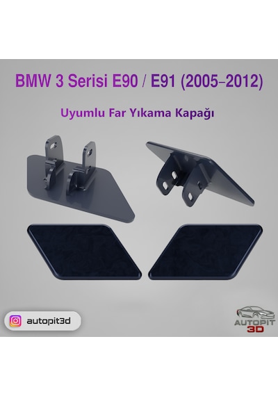 Bmw 3 Serisi E90 / E91 2005 2012 Uyumlu Far Yıkama Kapağı Sağ Sol Takım