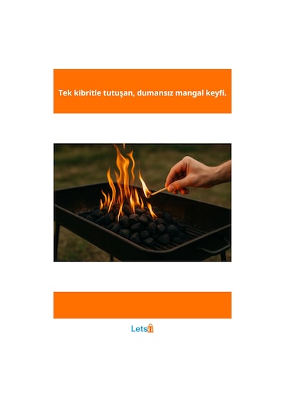 Yeni Nesil Çabuk Tutuşan Mangal Kömürü 2 Kg Pratik Ve Dumansız