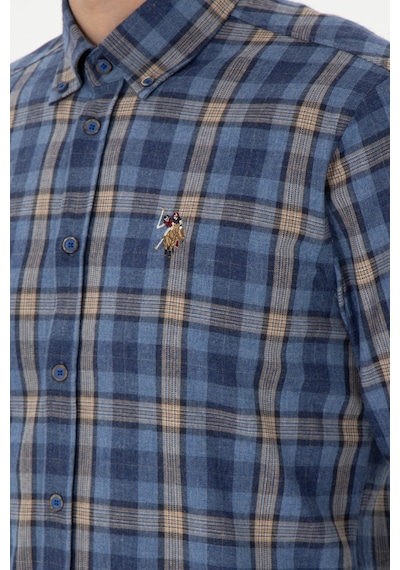 U.s. Polo Assn. Erkek Saks Gömlek Desenli 50296811-vr045 Saks