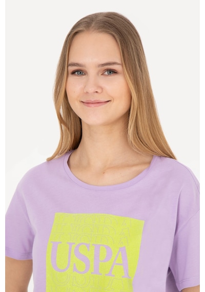 U.S. Polo Assn. Kadın Lila Bisiklet Yaka Tişört 50282904-VR034