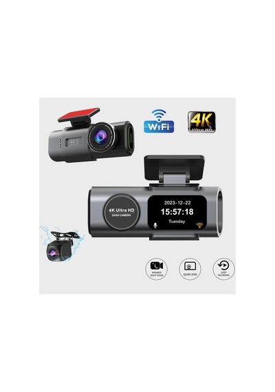 4k Ultra Hd Araç Kamerası Wifi Dahili Gps G Sensörlü Gece Görüşlü Araç İçi Kamera Dvr Dash Cam