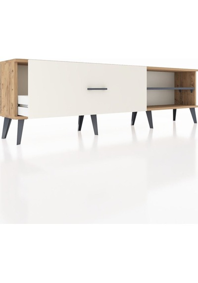 Arges Tv Ünitesi Tek Raflı Tek Çekmeceli 176x30x51 Çam-antrasit/aytaşı Antrasıt/aytası Arges Tv Ünitesi Tek Raflı Tek Çekmeceli 176x30x51 Çam-antrasit/aytaşı Antrasıt/aytası
