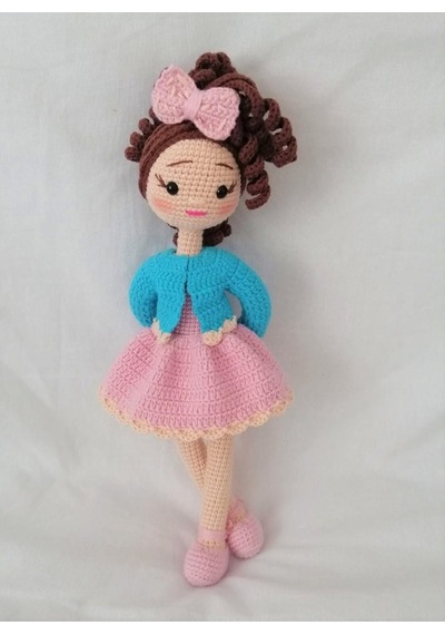 Pembe Nazlı Amigurumi Organik Oyuncak