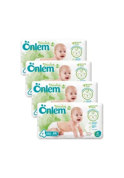 Önlem Botanika Bebek Bezi İkili Jumbo 4 Numara Maxi 4 x 44 Adet 4'lü