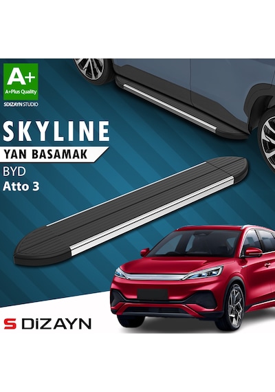 S-dizayn Byd Atto 3 Skyline Krom Yan Basamak 193 Cm 2022 Üzeri A+ Kalite