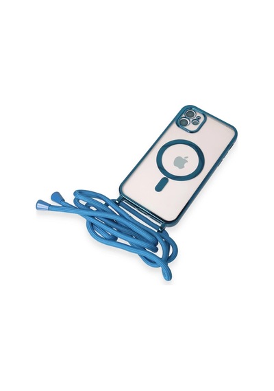 Newface - 916 - iPhone Uyumlu 11 Kılıf Divo Lazer Askılı Magsafe Kapak - - Csmo-tex - Sierra Blue