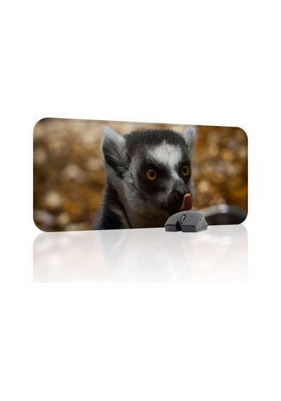 Lemur Kaymaz Dikişli Kauçuk Oyuncu Mousepad V1 - 70x30 Xl Gaming Mouse Pad Fare Altlığı
