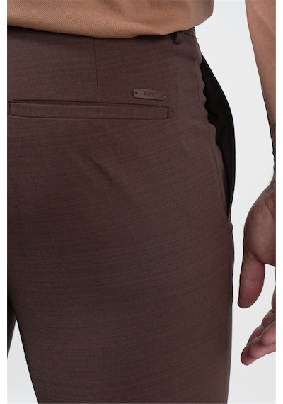 İmza Kahverengi Yan Cep Slim Fit Esnek Jogger Pantolon 1003260179 Koyu Kahverengi