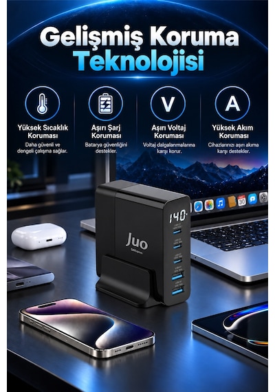 Juo DLC140 140W Gan PD3.1 Hızlı Şarj Cihazı