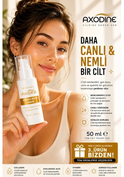 Axodine Canlandırıcı ve Nemlendirici Gündüz Bakım Kremi  50 ML