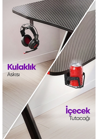 Spark 25mm RGB Aydınlatmalı Oyuncu Masası | Siyah Karbon Fiber Kaplama Spark 25mm RGB Aydınlatmalı Oyuncu Masası | Siyah Karbon Fiber Kaplama