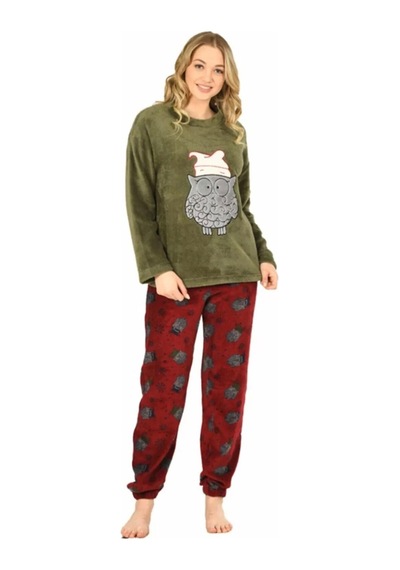 Jiber Kadın Welsoft Kışlık Pijama Takımı 3917 - 1 Adet 001