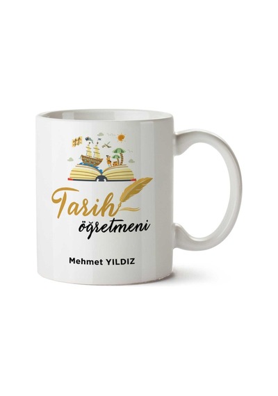 Kişiye Özel Tarih Öğretmeni 5 Kupa Bardak Çok Renkli