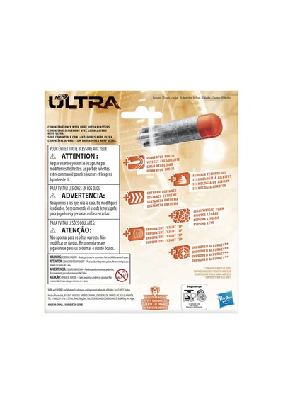 Nerf Ultra One 20'li Dart Dolum Paketi - Sadece Ultra Serisi İle Uyumlu Orijinal Yedek Mermi - En Uzak Mesafe Dartı