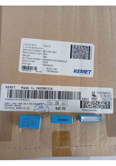 Phe840ey6330mr06l2 330nf 300vac 22.5 Polyester Kondansatör 10 Adet