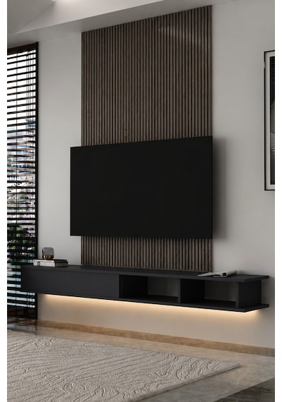 180dhdxtdala Mono Led Işıklı Duvara Monte Tv Sehpası Antrasit
