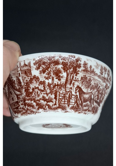 J Broadhurst Ironstone Antika Porselen Çok Amaçlı Kase 150 Ml Siyah