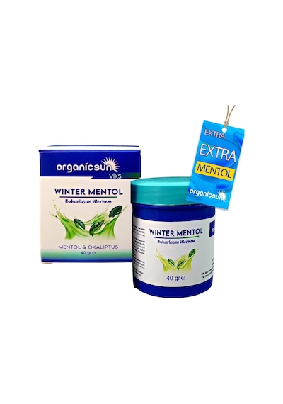 Organicsun Winter Mentol Buharlaşan Merhem Viks Vikis Mentol Ve Okaliptus 40 Gr X 3 Adet