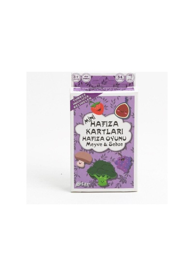 Mini Hafıza Oyun Kartı Seti 3'lu Ingilizce Türkçe Kelimeler