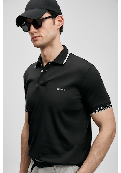 Lufian Hold Erkek Polo T-shirt 111040251 Siyah