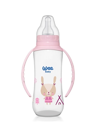 Wee Baby Klasik Kulplu Pp Biberon 270 ml Pembe 6-18 Ay