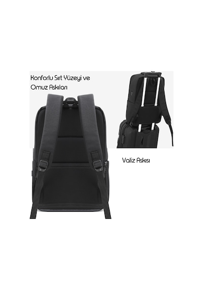 Mack MCE-1202 15.6" Office Pro-1 Eco Notebook Sırt Çantası Siyah