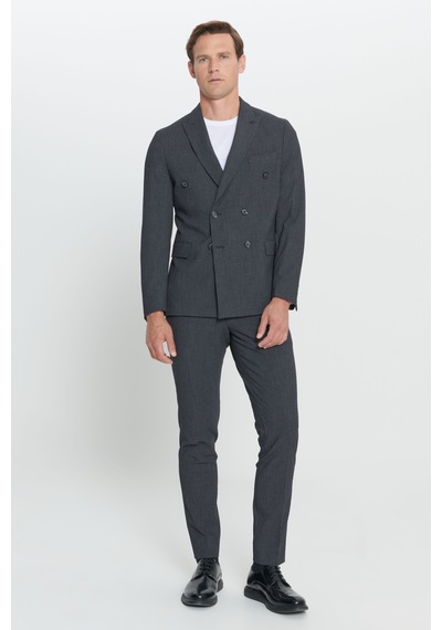 Altınyıldız Collectıon Erkek Antrasıt Slim Fit Kırlangıç Yaka Gofre Desenli Kruvaze Takım Elbise Antrasit Altınyıldız Collectıon Erkek Antrasıt Slim Fit Kırlangıç Yaka Gofre Desenli Kruvaze Takım Elbise Antrasit