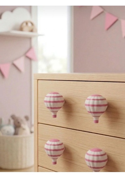 Macco Balon Kulp Çocuk Odası Balon Kulp 1adet Beyaz - Pembe