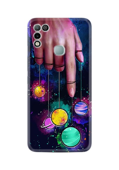 Infınıx Hot 11 Play Kılıf Silikon Desen Özel Seri Finger Planet 1740