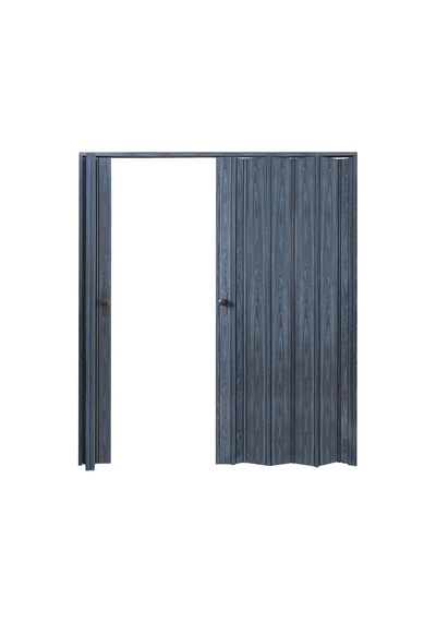 Faran Dekorasyon 170 x 215 Antrasit Renk Camsız Çift Açılım Pvc Akordiyon Katlanır Kapı - FRNAKMODEL-147
