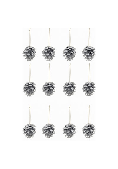 4 Adet Mistique Home Çam Kozalağı Süsü 4 Cm 12'li Çok Renkli