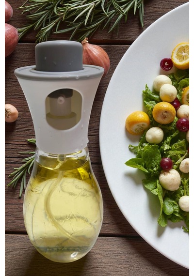 220 Ml Cam Şişe Sirkelik Çok Amaçlı Spreyli Yağdanlık Şeffaf