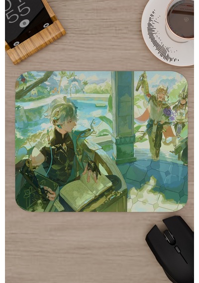 Alhaitham Genshin Impact Anime Gacha V5 - 22x18 Gaming Mouse Pad Fare Altlığı