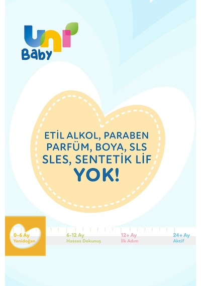 Uni Baby Yenidoğan Islak Mendil 3X40 Lı Kapaklı
