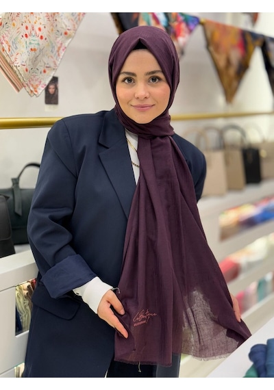 La Boutique Be Happy Şal Mürdüm Çok Renkli