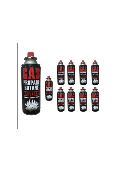 Rekotools-Kamp Ocak Gazı Valfli Kartuş 227GR - 10 Adet Çok Renkli