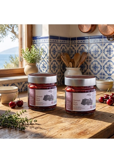 Çikolatalı Vişne Reçeli 2li Set
