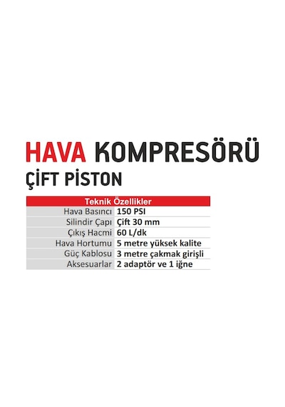 Cmc 6865 Çift Piston 12 V Araç Hava Kompresörü