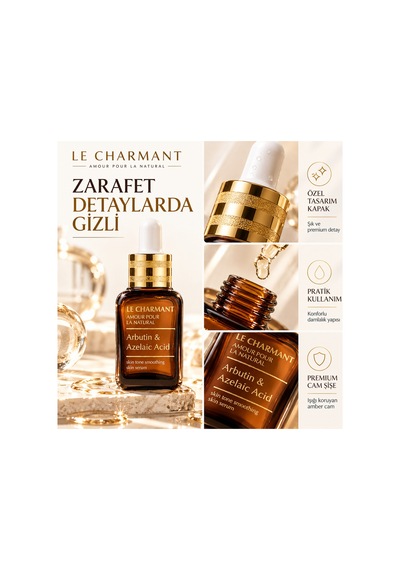 Arbutin Ve Azelaik Asit Leke Karşıtı Cilt Tonu Eşitleyici Aydınlatıcı Yüz Serumu 30 Ml