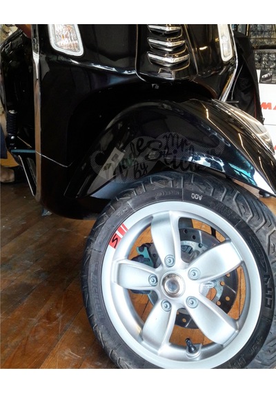 Bay Etiket Rfhlm83 Vespa Jant Sticker Seti 4 Ad Kırmızı