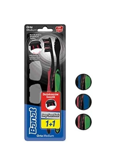 Deep Clean Black 2&apos Li Diş Fırçası