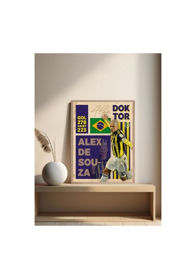 Alex De Souza Ahşap Çerçeveli Tek Parça Dekoratif Tablo Çok Renkli - 821525479 Çok Renkli