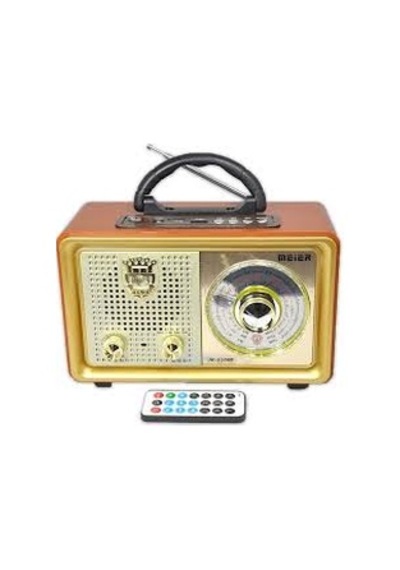 Meier M-110Bt Nostaljik Radyo Ahşap Görünümlü Bluetooth Hoparlör