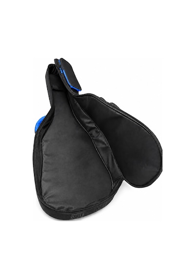 Profesyonel Gigbag Kalın Akustik Gitar Kılıfı-çantası - Siyah - Mavi 1900 Denye Lüx Kumaş - %100 Su Geçirmez