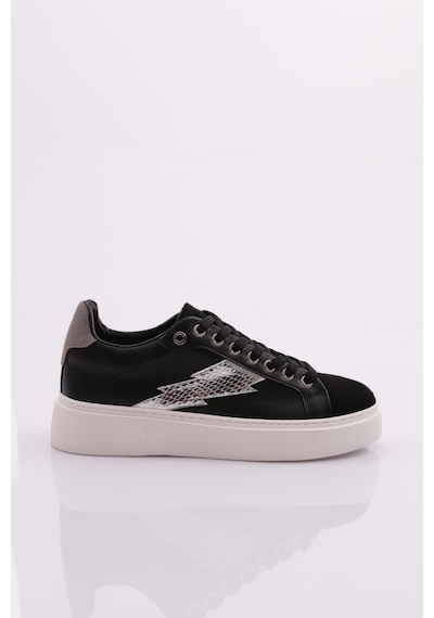 Dgn 1002 Kadin Sneaker 1002-2007-R1589 Siyah - Gümüş